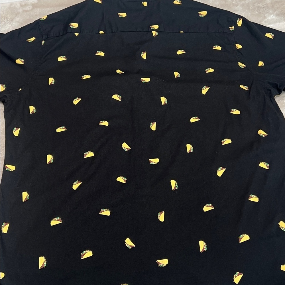 Molokai Taco Button Down Shirt Men’s XL • Black Novelty Print • 100% Cotton - Picture 9 of 9